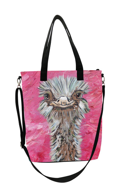Ostrich Canvas Shoulder Bag - Santosh