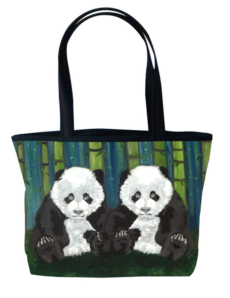 panda cubs tote bag