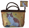 cat handbag and matching coin purse