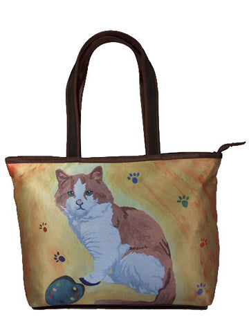 Cat Purrfect Tote - Paw in the Paint