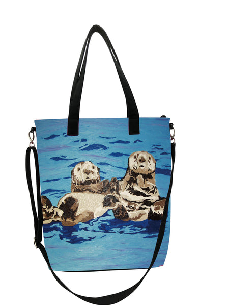 Sea Otter Canvas Shoulder Bag - Best Friends