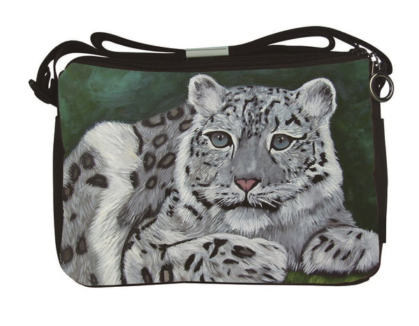 snow leopard messenge bag