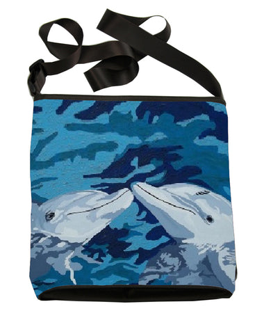 dolphins large cross body bag