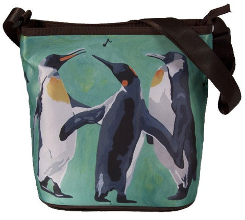 christmas penguins cross body bag