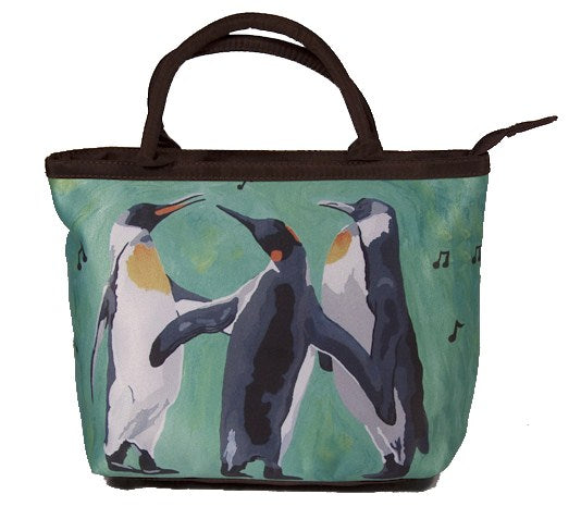 christmas hoilday penguins purse