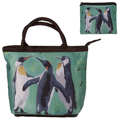 christmas penguins hoilday bag matching set