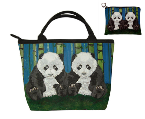 panda matching purse set