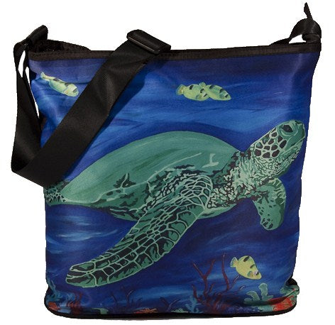 green sea turtle large cross body bag