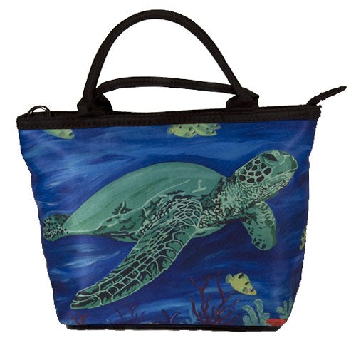 green sea turtle handbag small