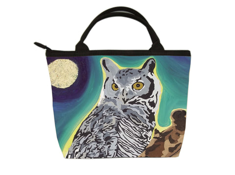 great horned owl small handbag