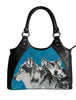wolf leather shoudler bag