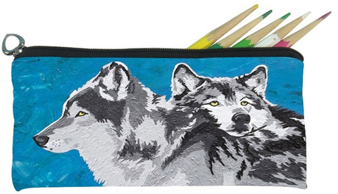 wolf pencil bag